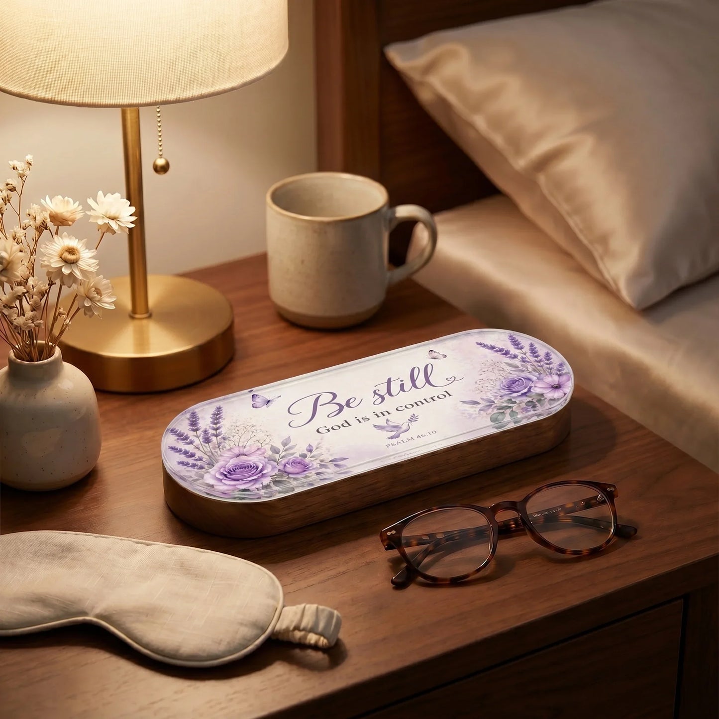 Hope, Joy & Peace & God Is in Control AM/PM Pill Organizer Set