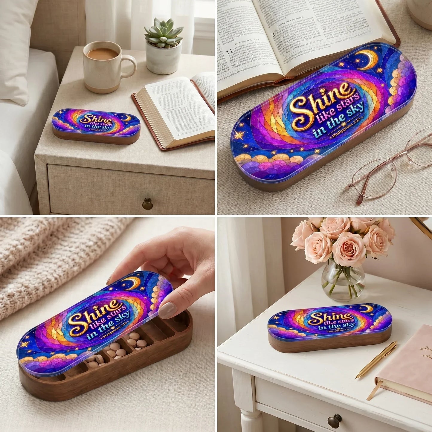 "Shine Like Stars In The Sky — Philippians 2:15" Pill Case