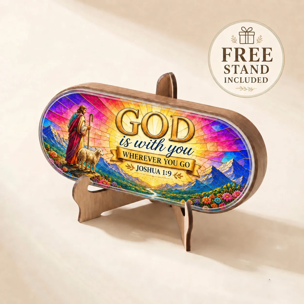 God Is With You - Joshua 1:9 Pill Organizer