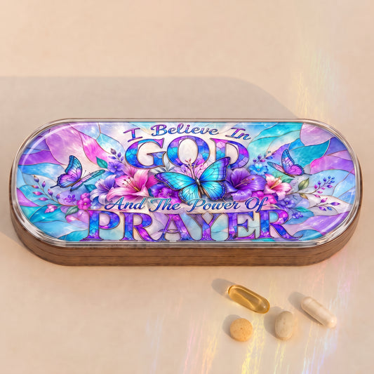 "I Believe in God and the Power of Prayer — Floral Butterflies" Pillcase