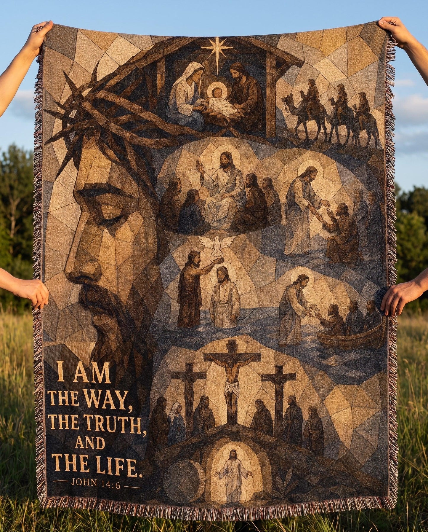 "I Am the Way, the Truth, and the Life — John 14:6" Woven Blanket