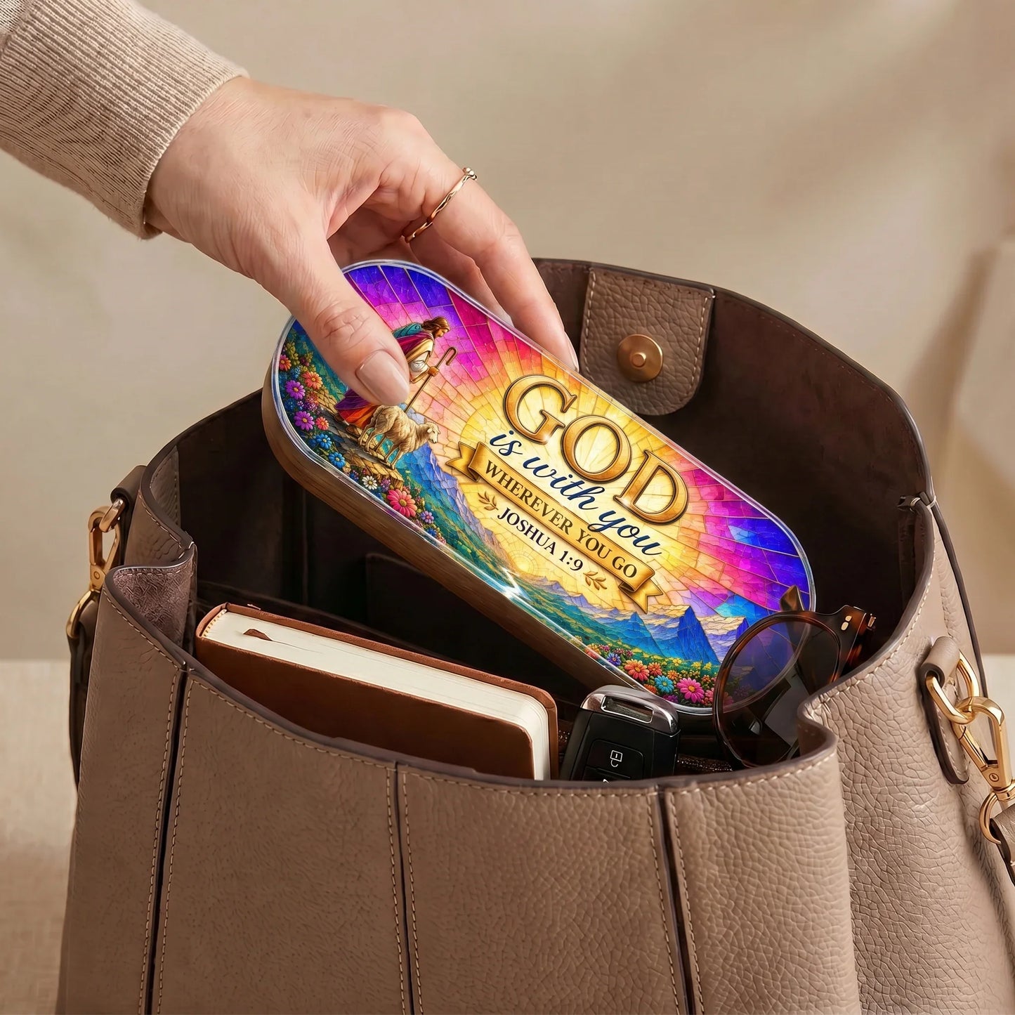 God Is With You - Joshua 1:9 Pill Organizer