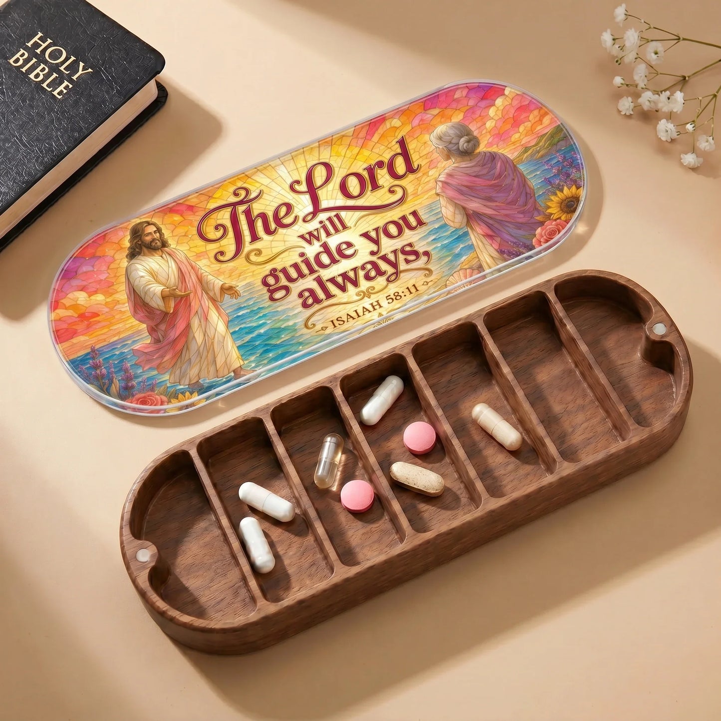 The Lord Will Guide You - Isaiah 58:11 Pill Organizer