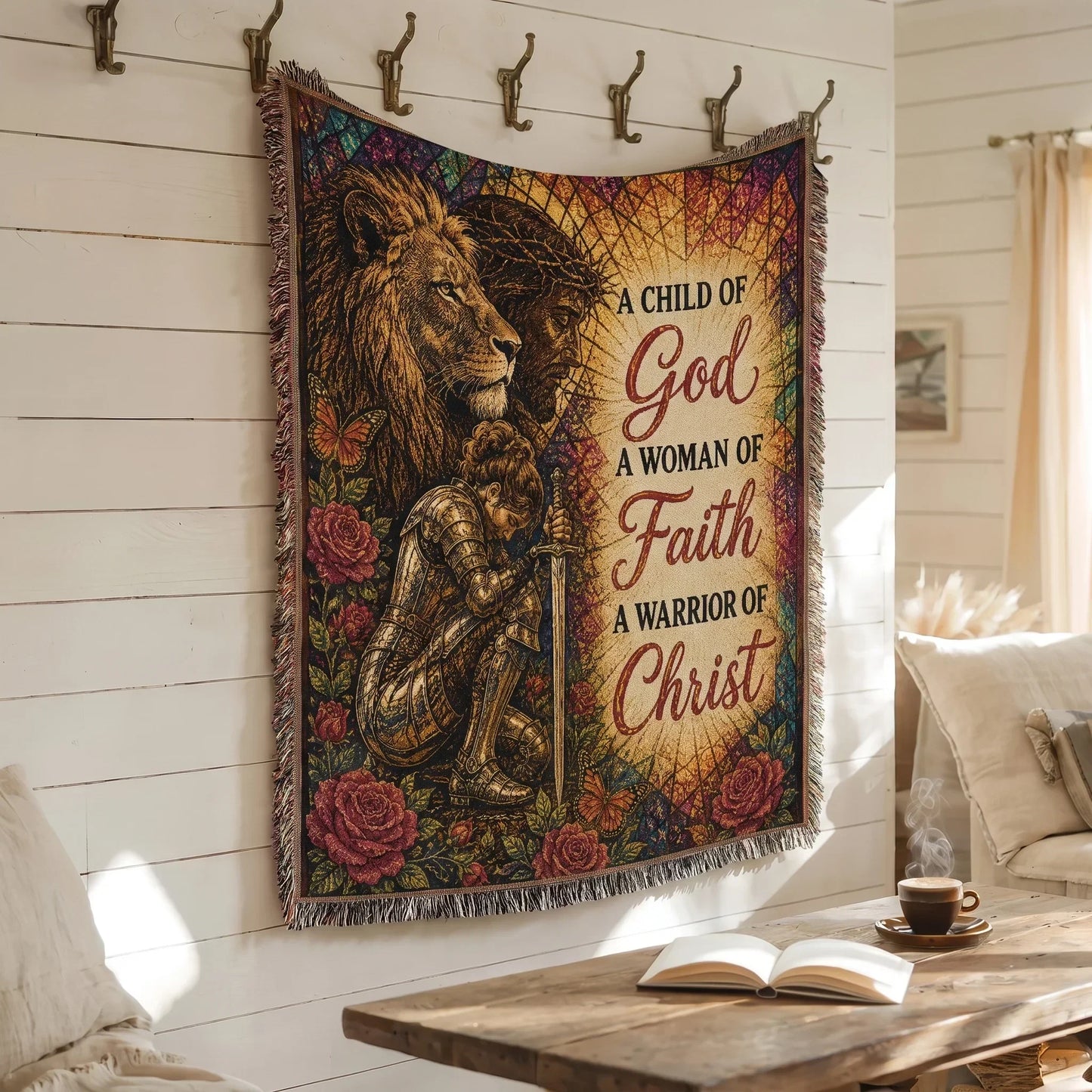 "Child of God — Woman of Faith" Woven Blanket