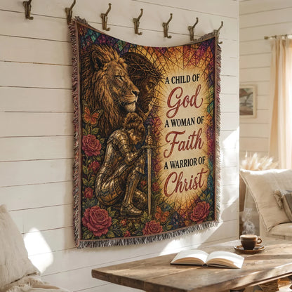 "Child of God — Woman of Faith" Woven Blanket