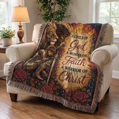 "Child of God — Woman of Faith" Woven Blanket