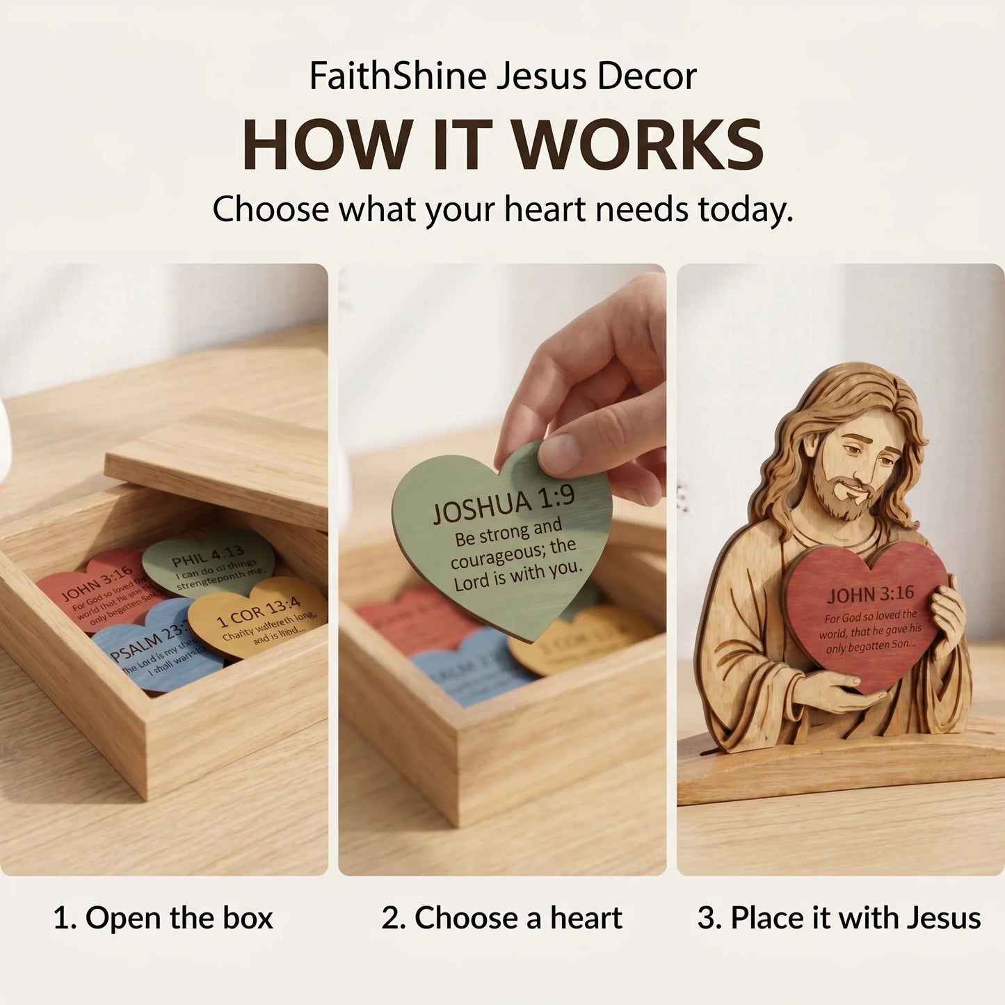 JESUS HEART DECOR SET
