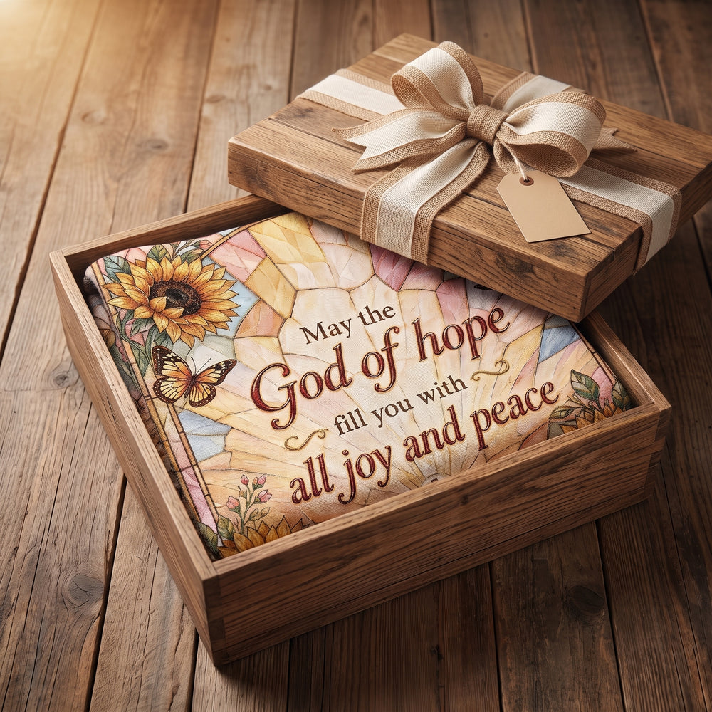 Christian woven blanket gift