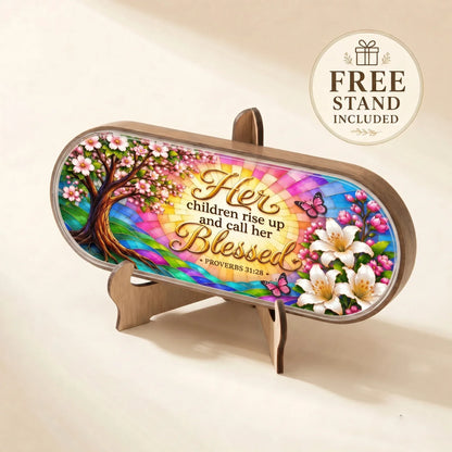 "Her Children Rise Up and Call Her Blessed — Proverbs 31:28" Pill Case