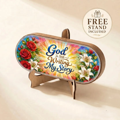 "God Is Still Writing My Story — Faith Reflection" Pill Case