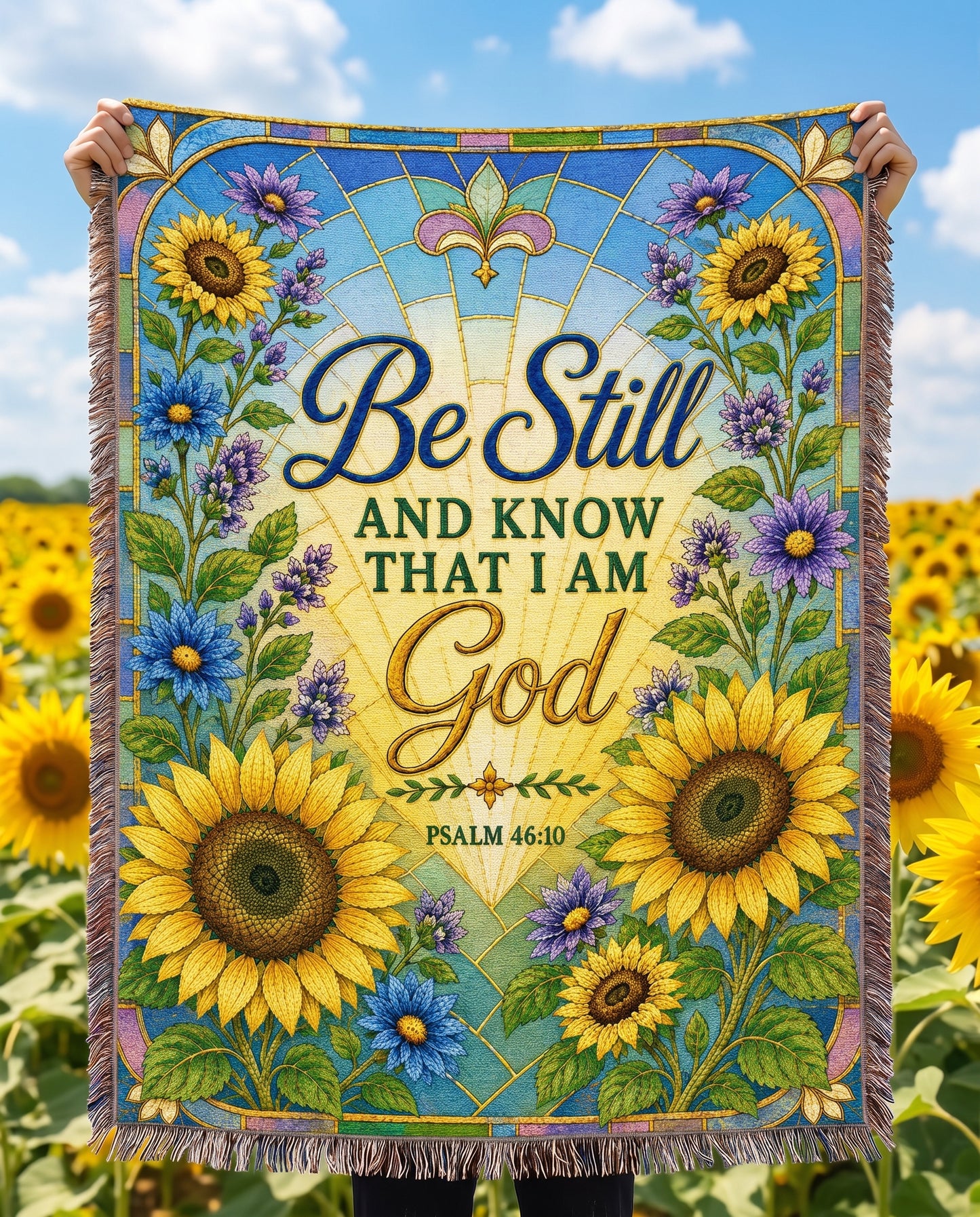 Be Still - Psalm 46:10 Woven Blanket