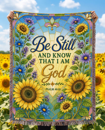 Be Still - Psalm 46:10 Woven Blanket
