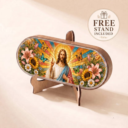 Blessing Jesus Butterfly Garden Personalized Pill Case product image 4