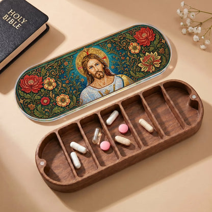 Christ the Healer Byzantine Mosaic Personalized Pill Case product image 3