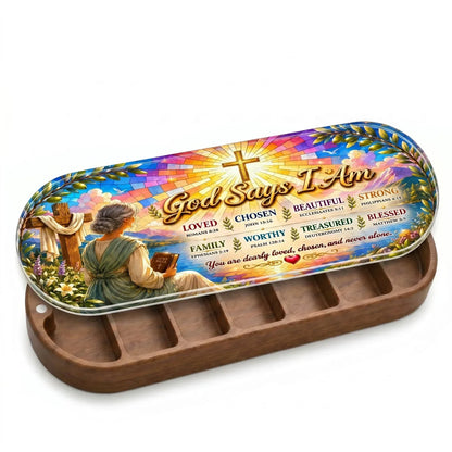 "God Says I Am — Scripture Affirmation" Pill Case