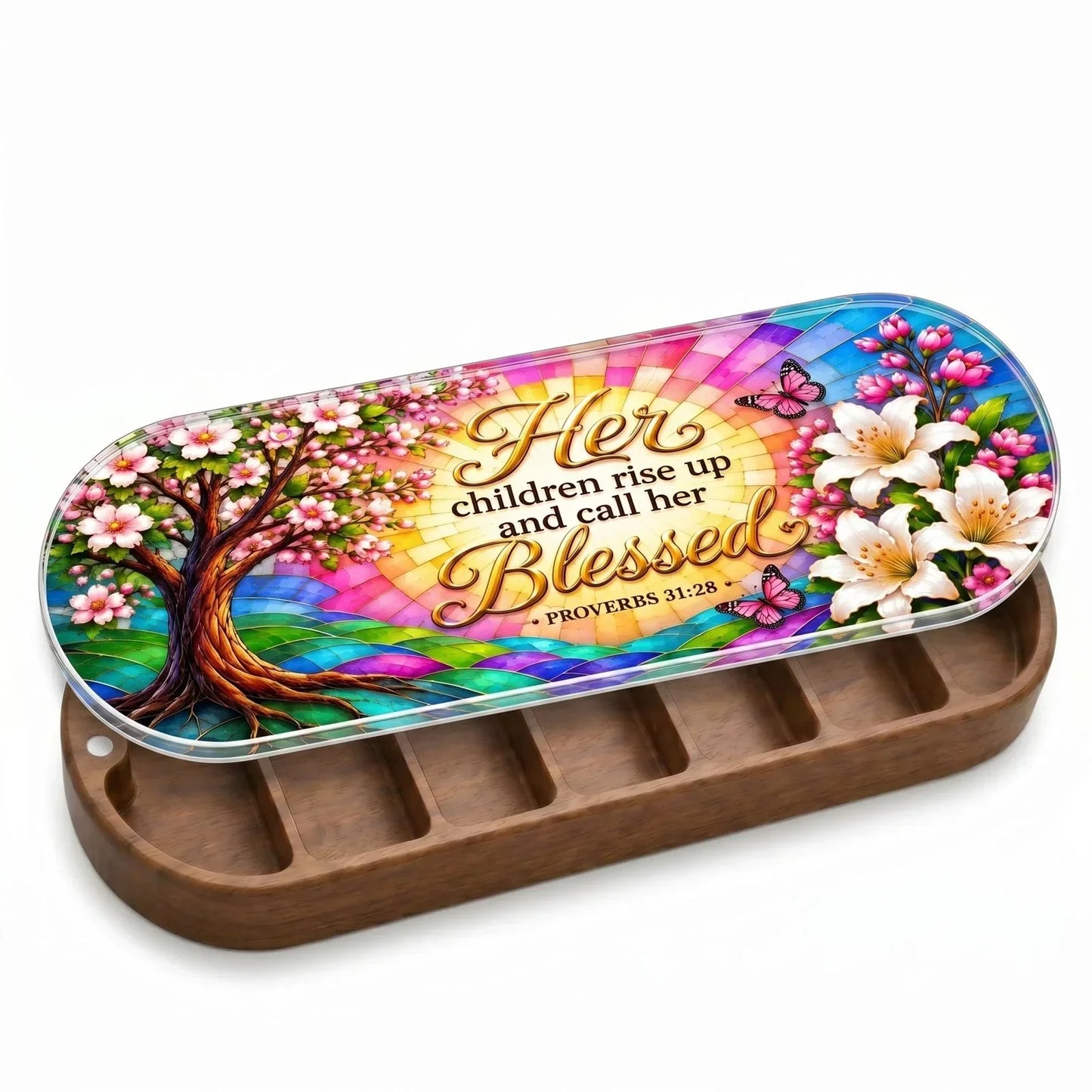 Her Children Rise Up and Call Her Blessed - Proverbs 31:28 Pill Case
