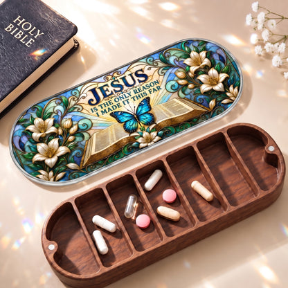 Jesus Is the Only Reason Pillcase with Holy Bible and daily tablets