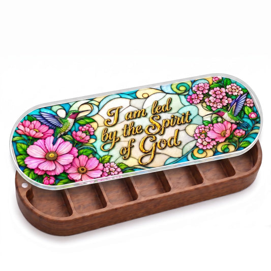 Led by the Spirit of God Hummingbird Pill Case clean product view