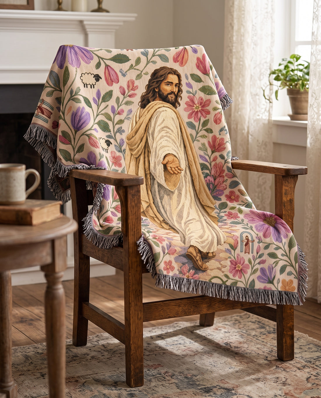 Follow Me - Jesus Garden Path Woven Blanket
