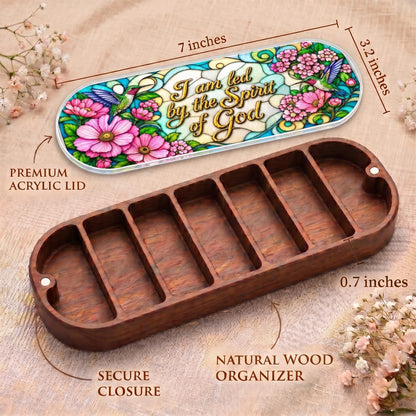 Led by the Spirit of God Hummingbird Pill Case clean product view