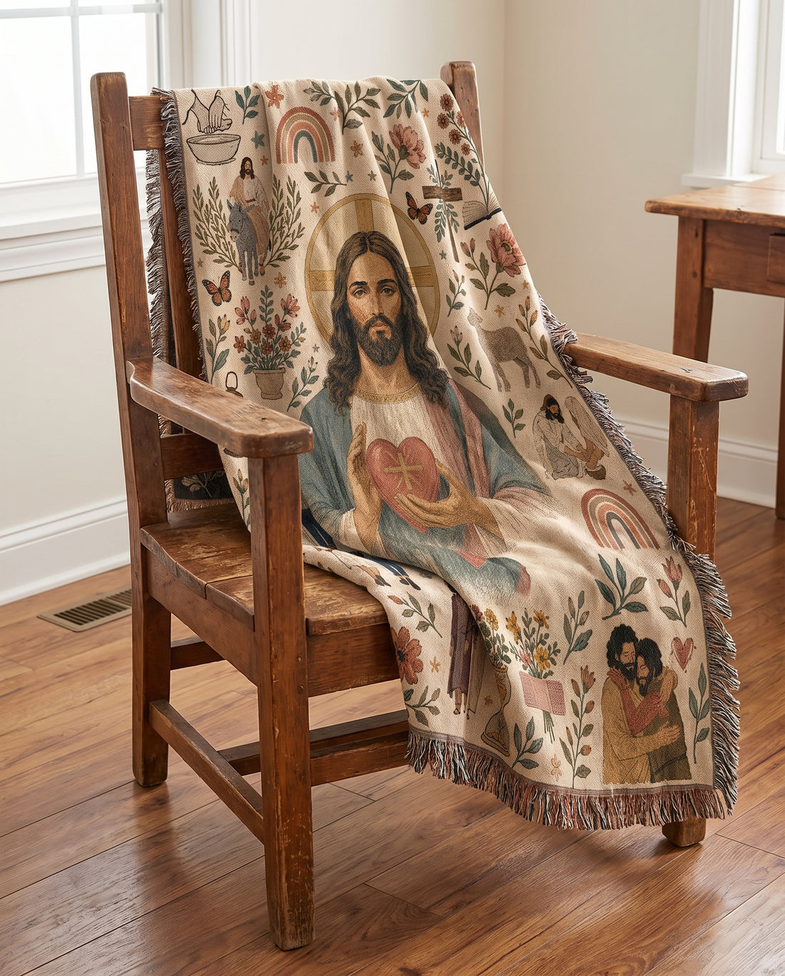 Sacred Heart of Christ - Acts of Love Woven Blanket