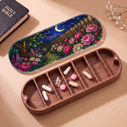 Moonlit Garden Pillcase with Holy Bible and daily tablets
