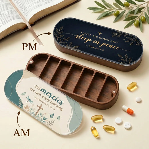 New Mercies & Sleep in Peace AM/PM Pill Organizer Set