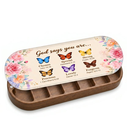 God Says You Are - Scripture Affirmation Pill Organizer