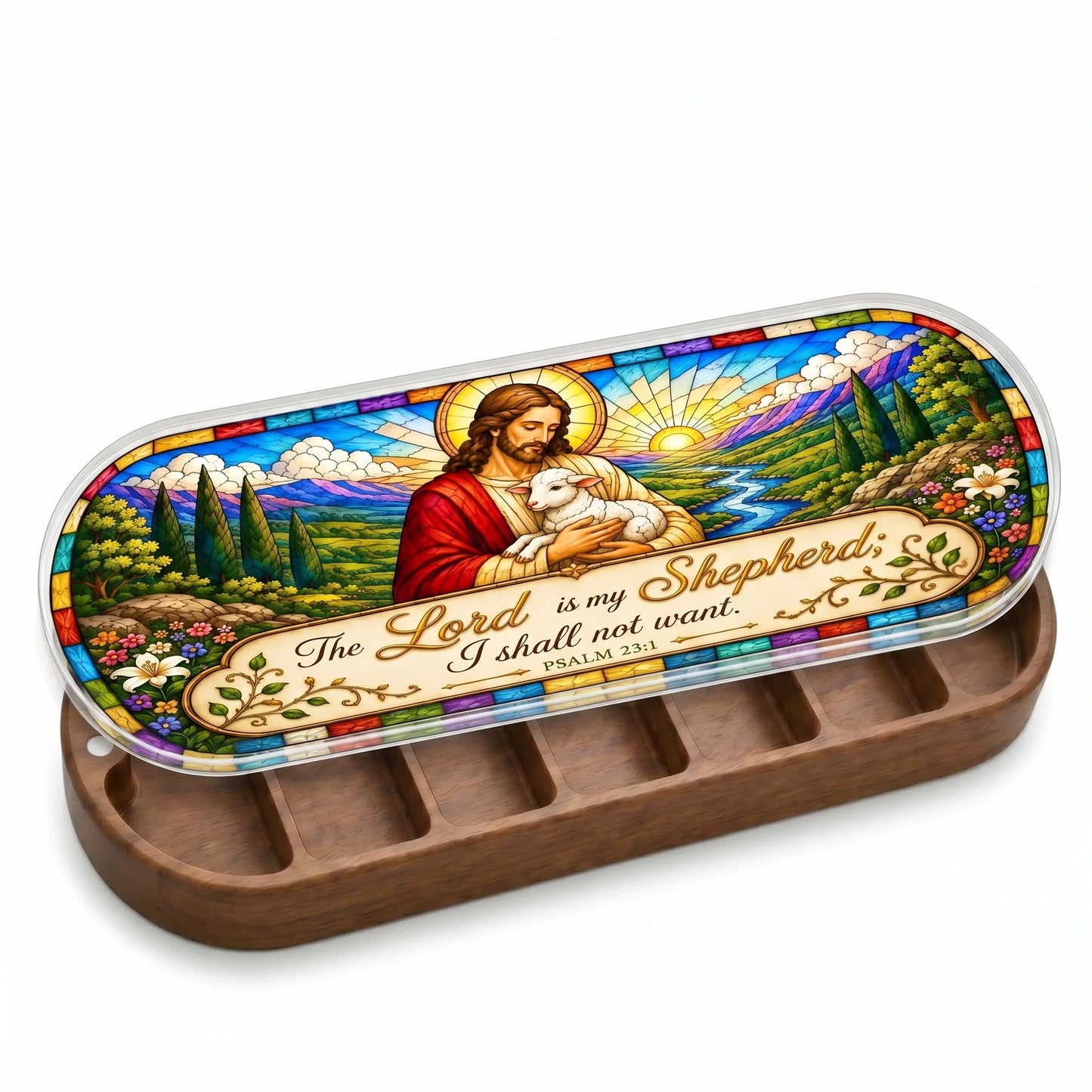 The Lord Is My Shepherd - Psalm 23:1 Pill Organizer