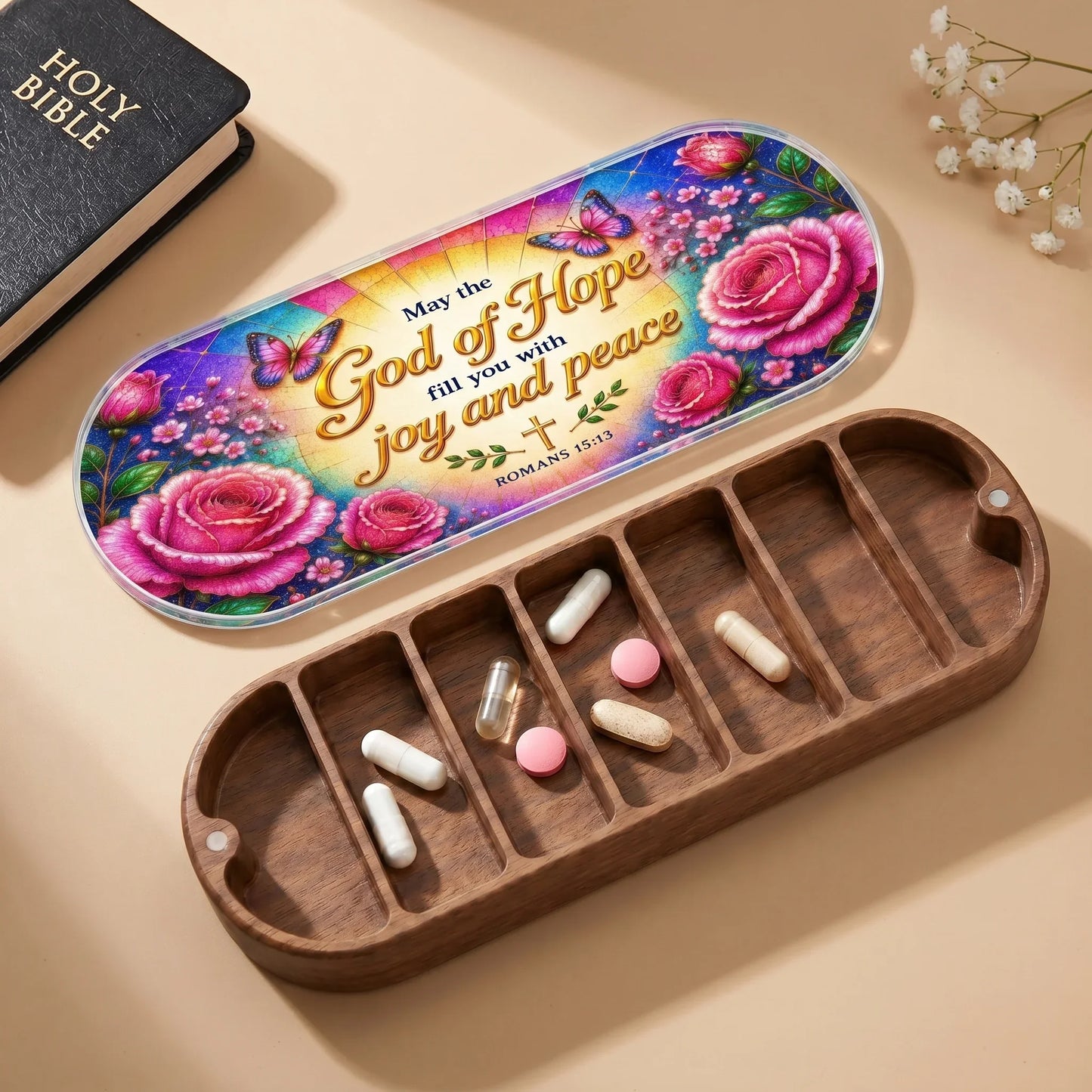 God of Hope - Romans 15:13 Pill Organizer