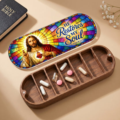He Restores My Soul - Psalm 23:3 Pill Organizer