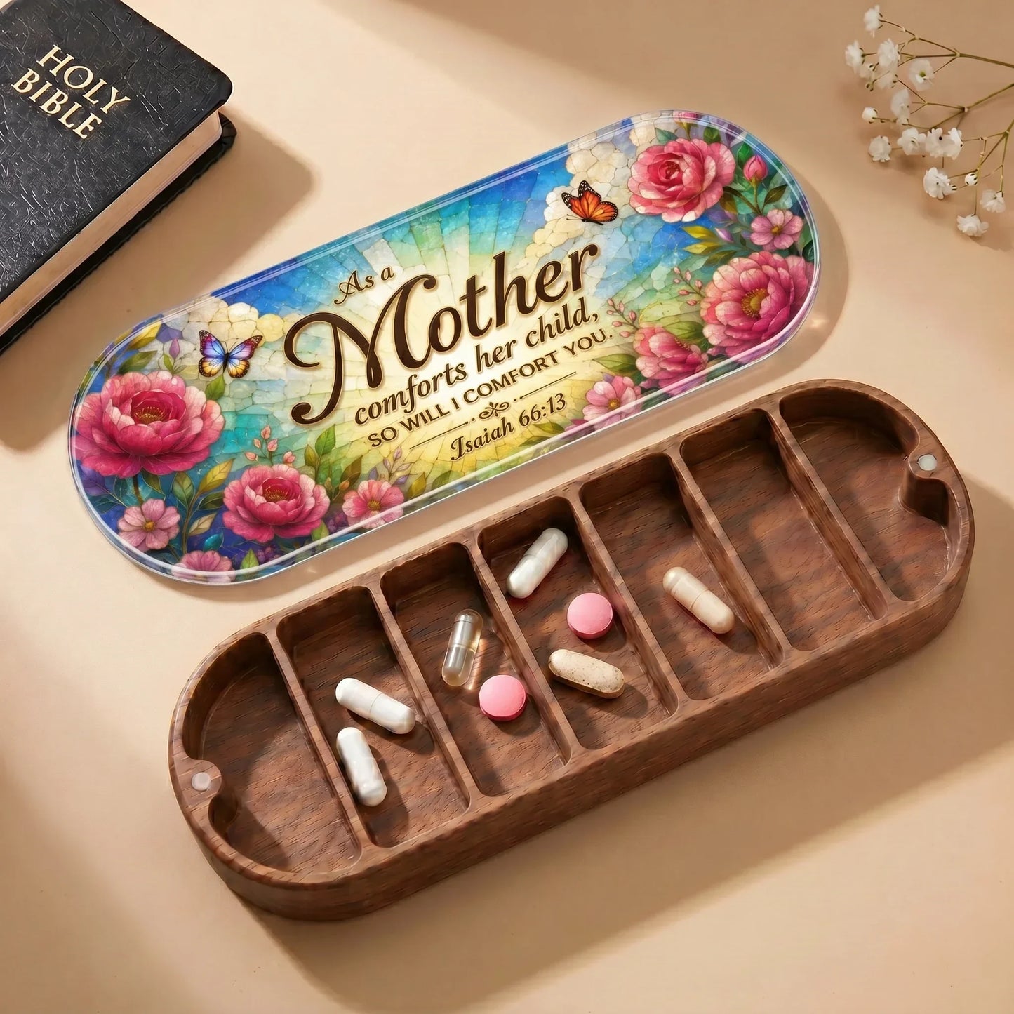 "As a Mother Comforts Her Child — Isaiah 66:13" Pill Case