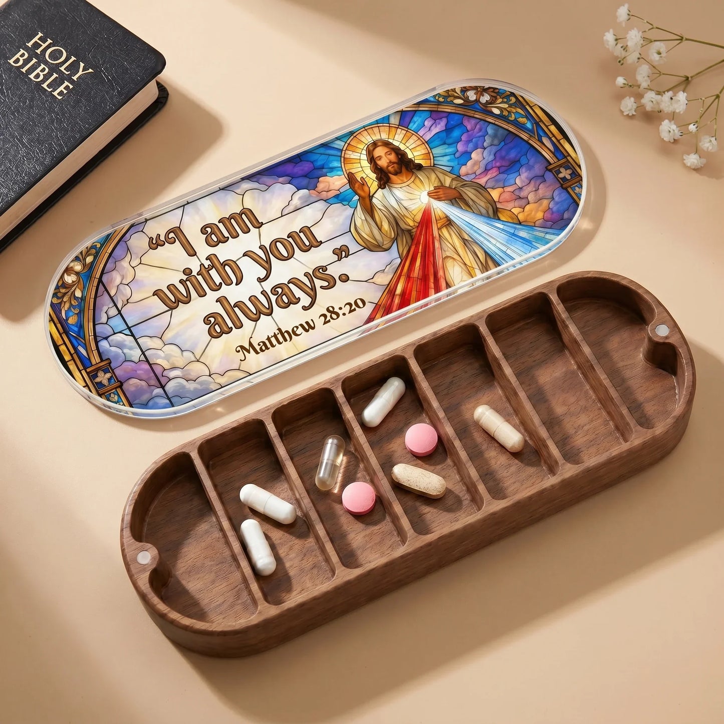 I Am With You Always - Matthew 28:20 Pill Organizer