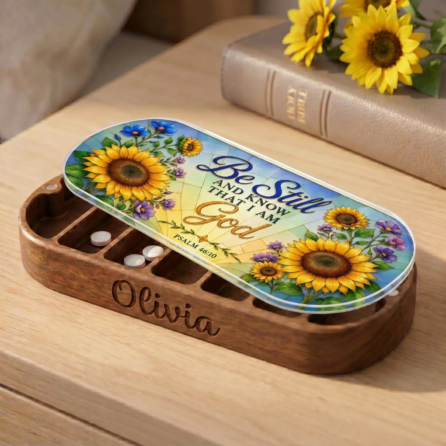 Be Still And Know That I Am God - Psalm 46:10 Pill Organizer
