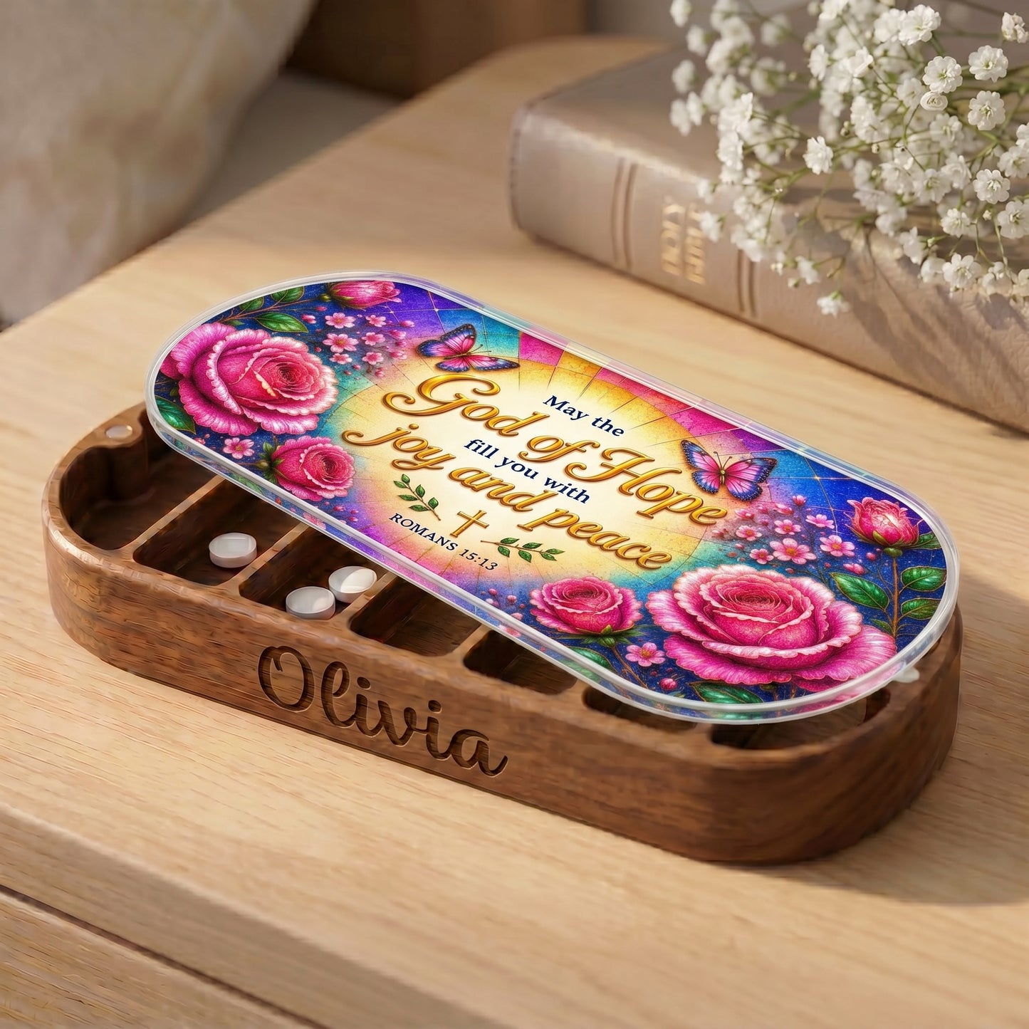 God of Hope - Romans 15:13 Pill Organizer