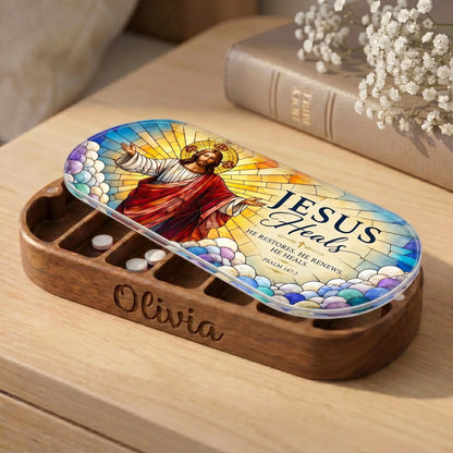 Jesus Heals - Psalm 147:3 Pill Organizer