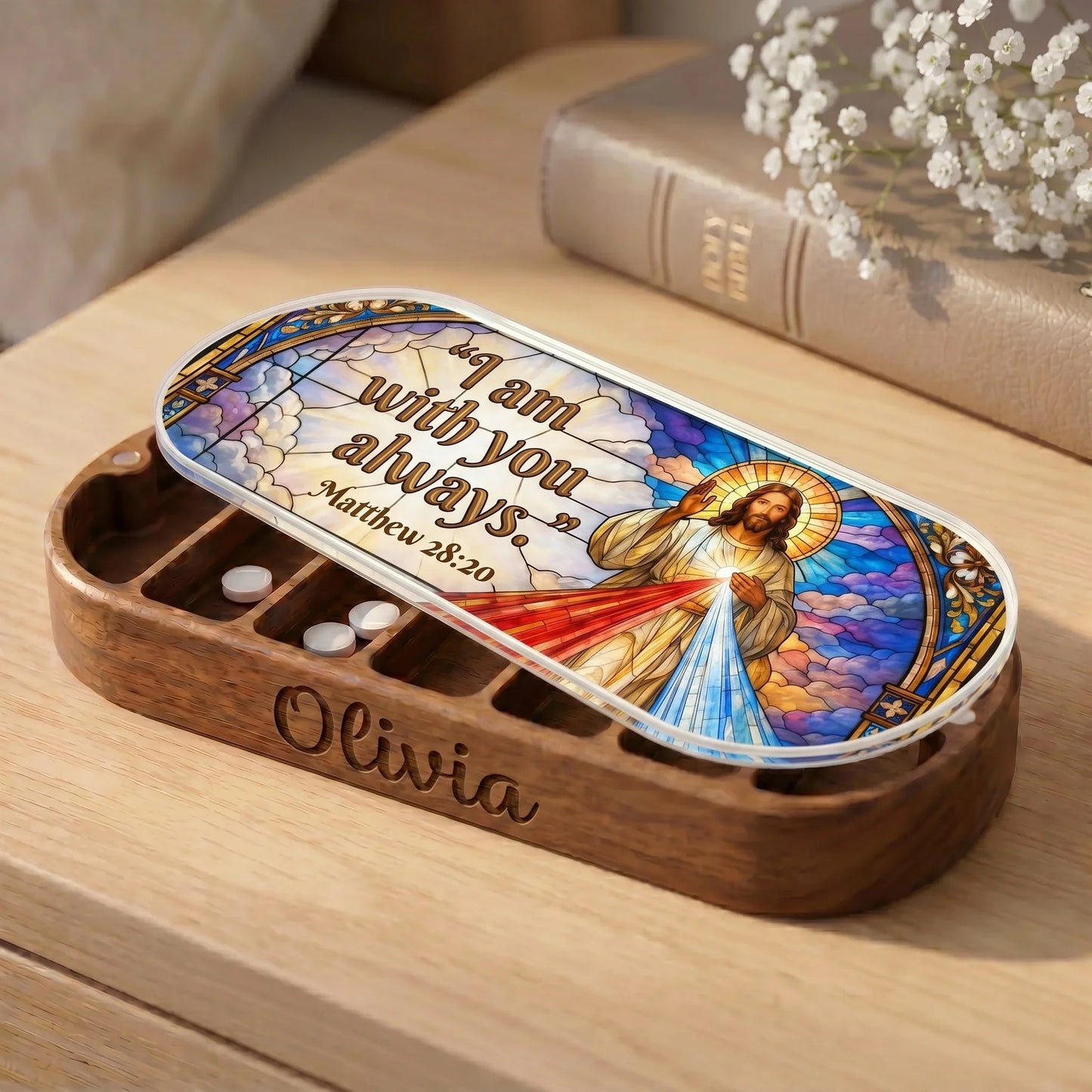 I Am With You Always - Matthew 28:20 Pill Organizer