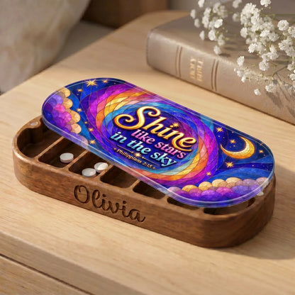 "Shine Like Stars In The Sky — Philippians 2:15" Pill Case