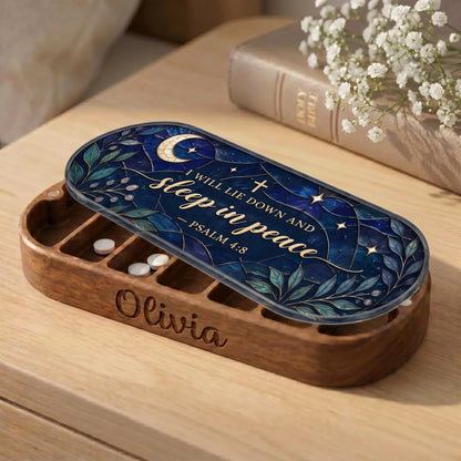 Sleep in Peace - Psalm 4:8 Pill Organizer