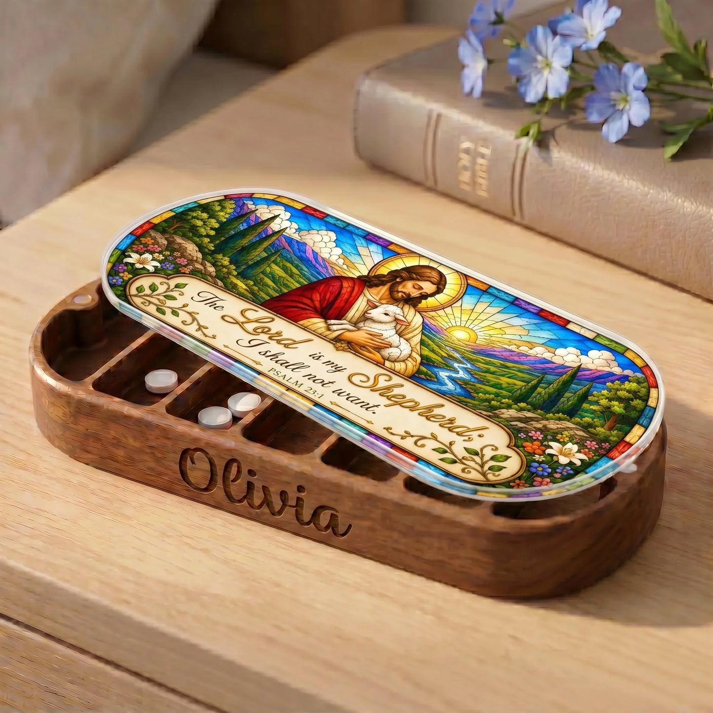 The Lord Is My Shepherd - Psalm 23:1 Pill Organizer