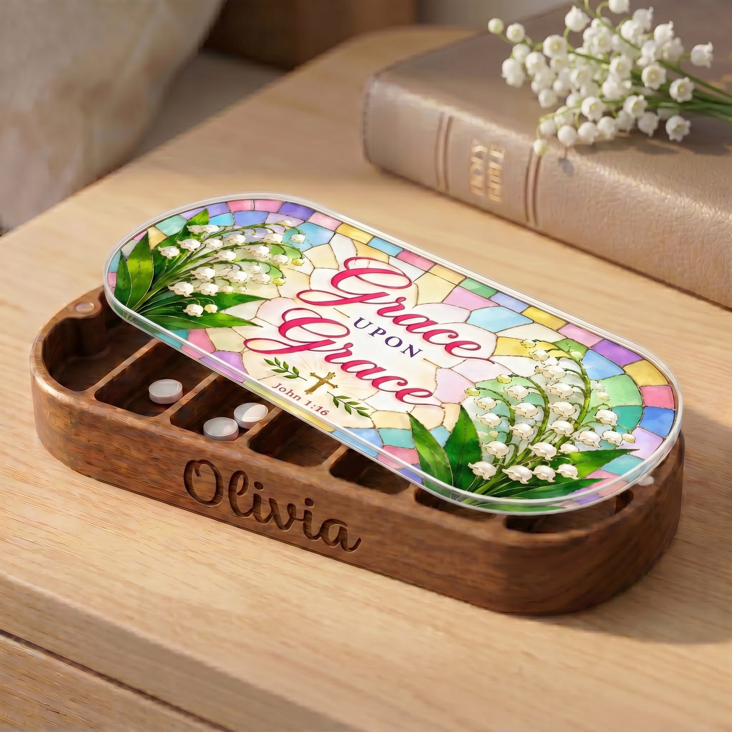 Grace Upon Grace - John 1:16 Pill Organizer