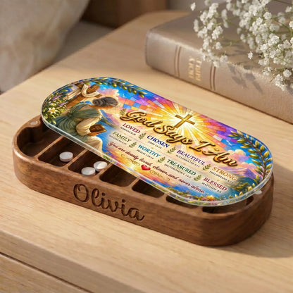 "God Says I Am — Scripture Affirmation" Pill Case