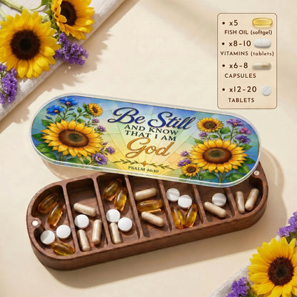 Be Still And Know That I Am God - Psalm 46:10 Pill Organizer