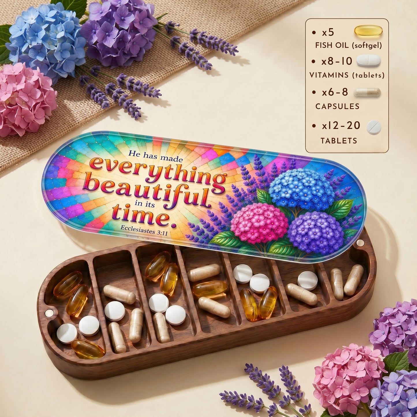Everything Beautiful - Ecclesiastes 3:11 Pill Organizer
