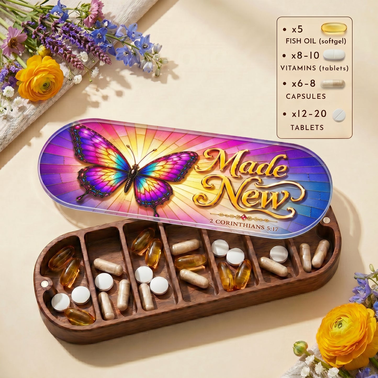 Made New - 2 Corinthians 5:17 Pill Organizer