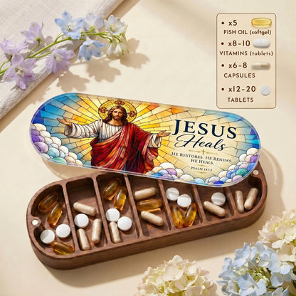 Jesus Heals - Psalm 147:3 Pill Organizer