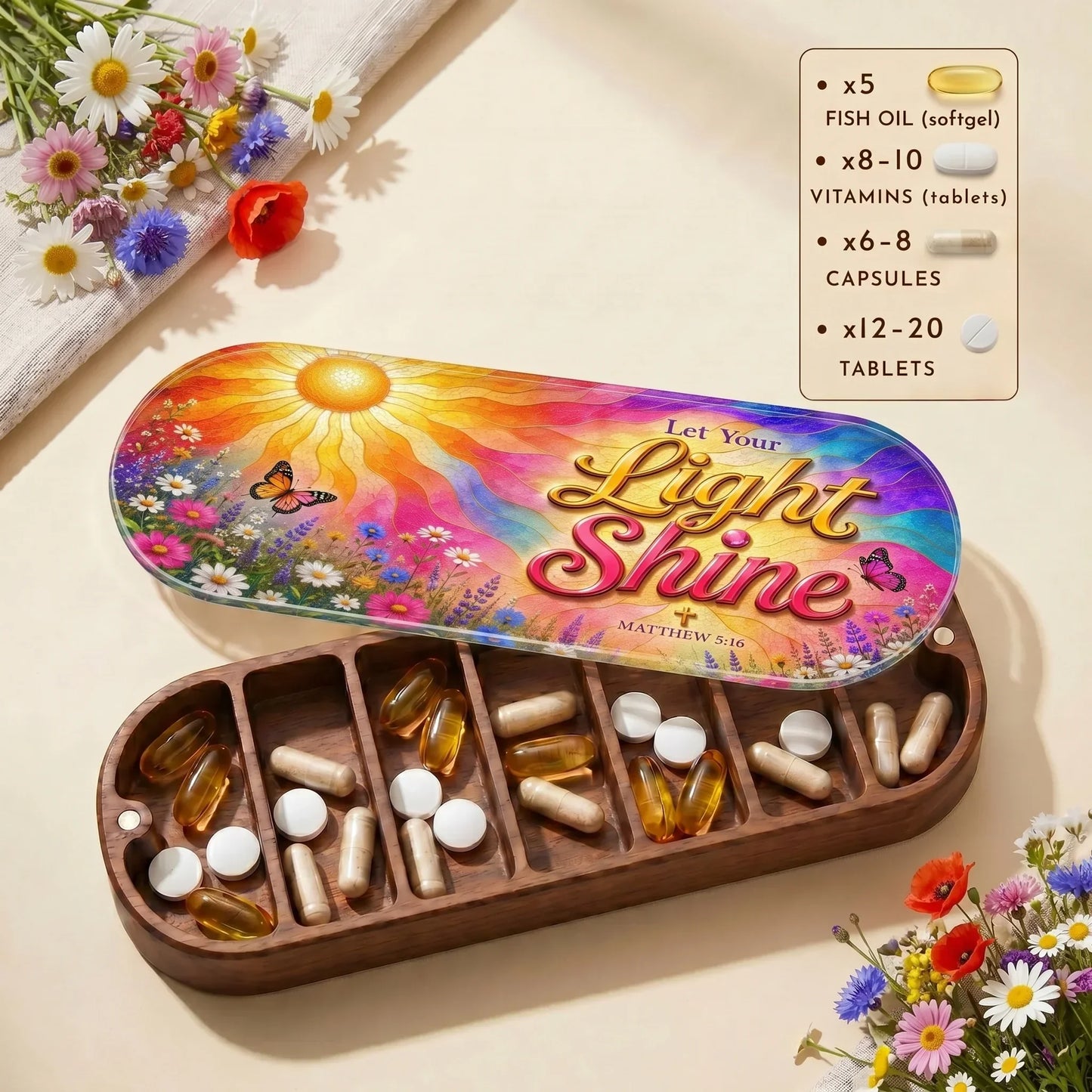 "Let Your Light Shine — Matthew 5:16" Pill Case