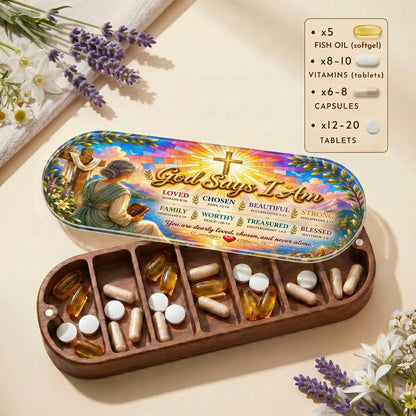 "God Says I Am — Scripture Affirmation" Pill Case