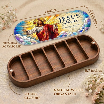 Jesus Heals - Psalm 147:3 Pill Organizer