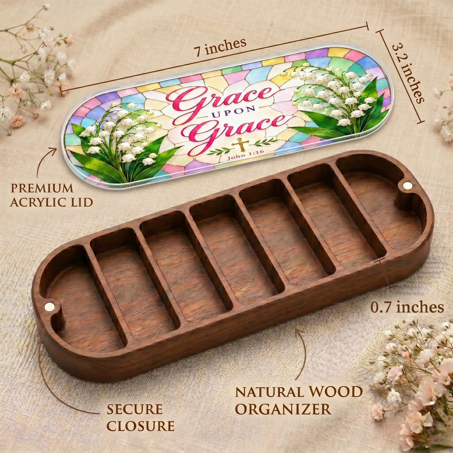 Grace Upon Grace - John 1:16 Pill Organizer